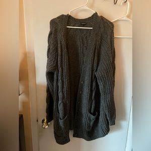 Torrid grey chunky knit sweater
